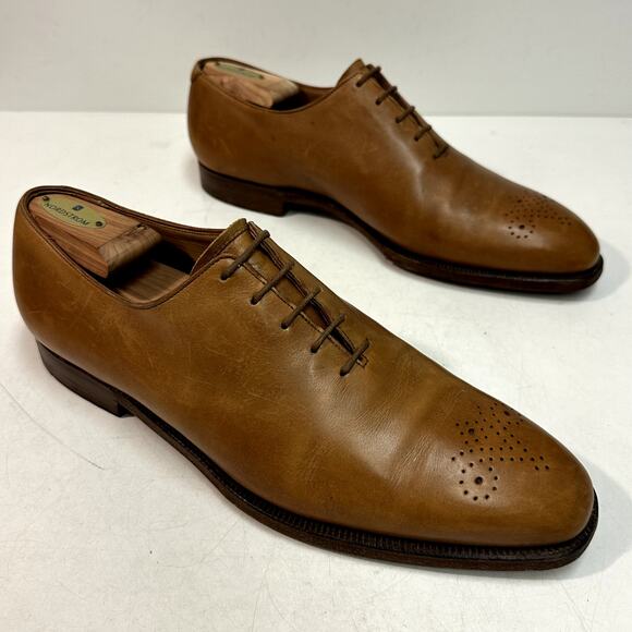 VERY GOOD Crockett & Jones x Brooks Brother Wholecut Oxford Tan Made England 11 - Picture 4 of 13